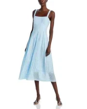 French Connection Abana Eyelet Midi Dress  MSRP $138