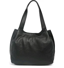 American Leather Company Black Italian Weave Celeste Handbag - BRAND NEW w/ Tags