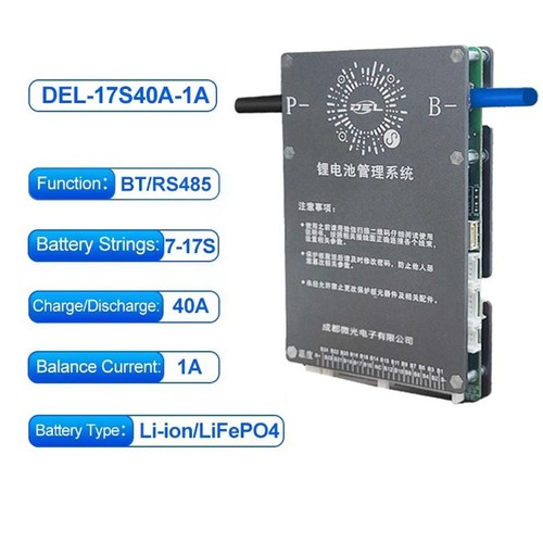 Lotto DEL Smart 7S-17S 40A 60A Li-ion LiFePo4 BMS con bilanciamento attivo 1A+BT RS485 - Foto 23 di 28