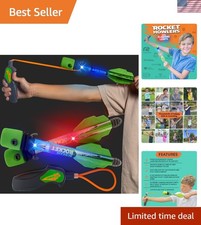 Light Up Foam Rocket Toys for Kids: Best LED Rocket Launcher Slingshot Lights...