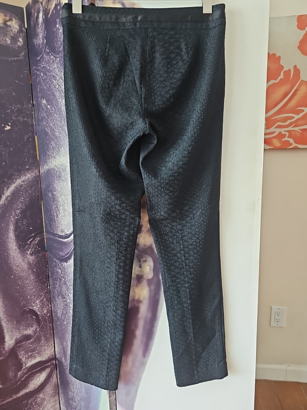 Cache Women’s Black Lace Texture Pattern Satin Tr… - image 6