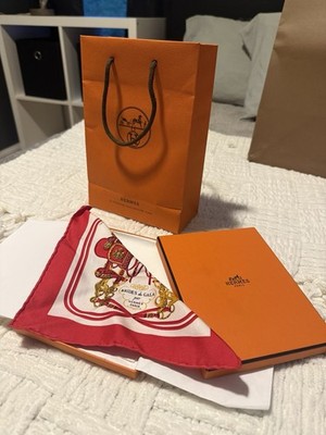 Hermes Brides de Gala Silk Handkerchief Pocket Square 20CM 
