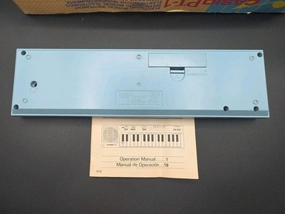 Vintage Casio PT-1 Keyboard Mini Synthesizer Baby Blue Rare w Box