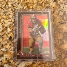 2025 Topps Chrome Football Christian McCaffrey Black Refractor 1/10 #263 - 49ers
