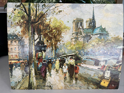 VTG Antoine Blancha Notre Dame Landscape  Print 11 x14  Unframed