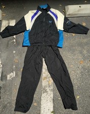 Reebok Vintage 90  s Nylon Track Suit Jacket And Pants Size Large