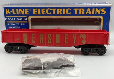 K-Line K-6534 O Hershey's Red Gondola w/Barrels NIB