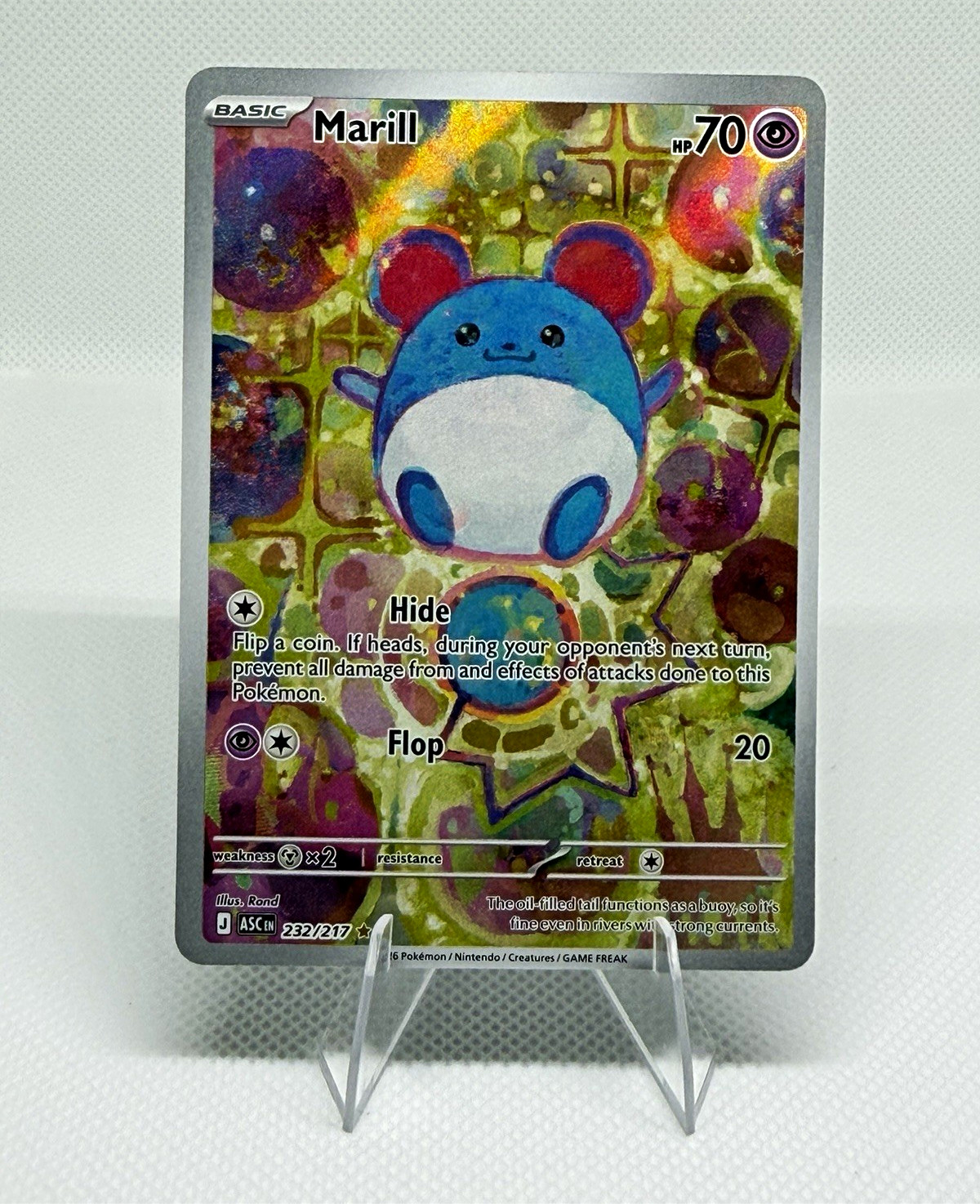 Marill 232/217 ASC IR Holo 70HP ENG Pokemon Card