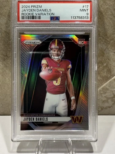 2024 Panini Prizm - Jayden Daniels Silver Variation RC #17 Psa 9