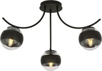 Deckenleuchten 3X40W/E14 IP20 Schwarz Durchsichtig Modern