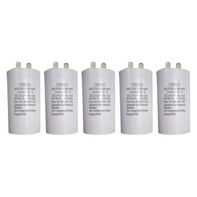 5pcs 25uF CBB60 Start Capacitor Replacement for KARCHER Pressure Washer 90850130