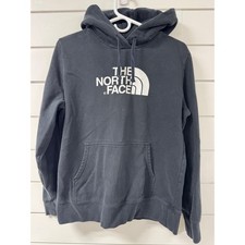 The North Face Womens Half Dome Logo Hoodie Black Large Pullover Sweatshirt