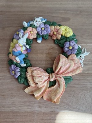 York Vintage Ceramic Easter Bunny Wreath