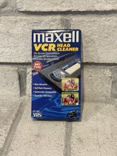 Maxell VP-100 VHS VCR Head Cleaner Dry Type w/ Box Camcorder Compatible