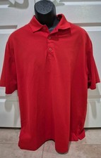 Nike Men's Dri-Fit Golf Tour Performance Polo Shirt Red Swoosh Logo Red Size XL