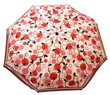 NWT Brighton It's Raining Cherries Compact Folding Automatic Umbrella Retired