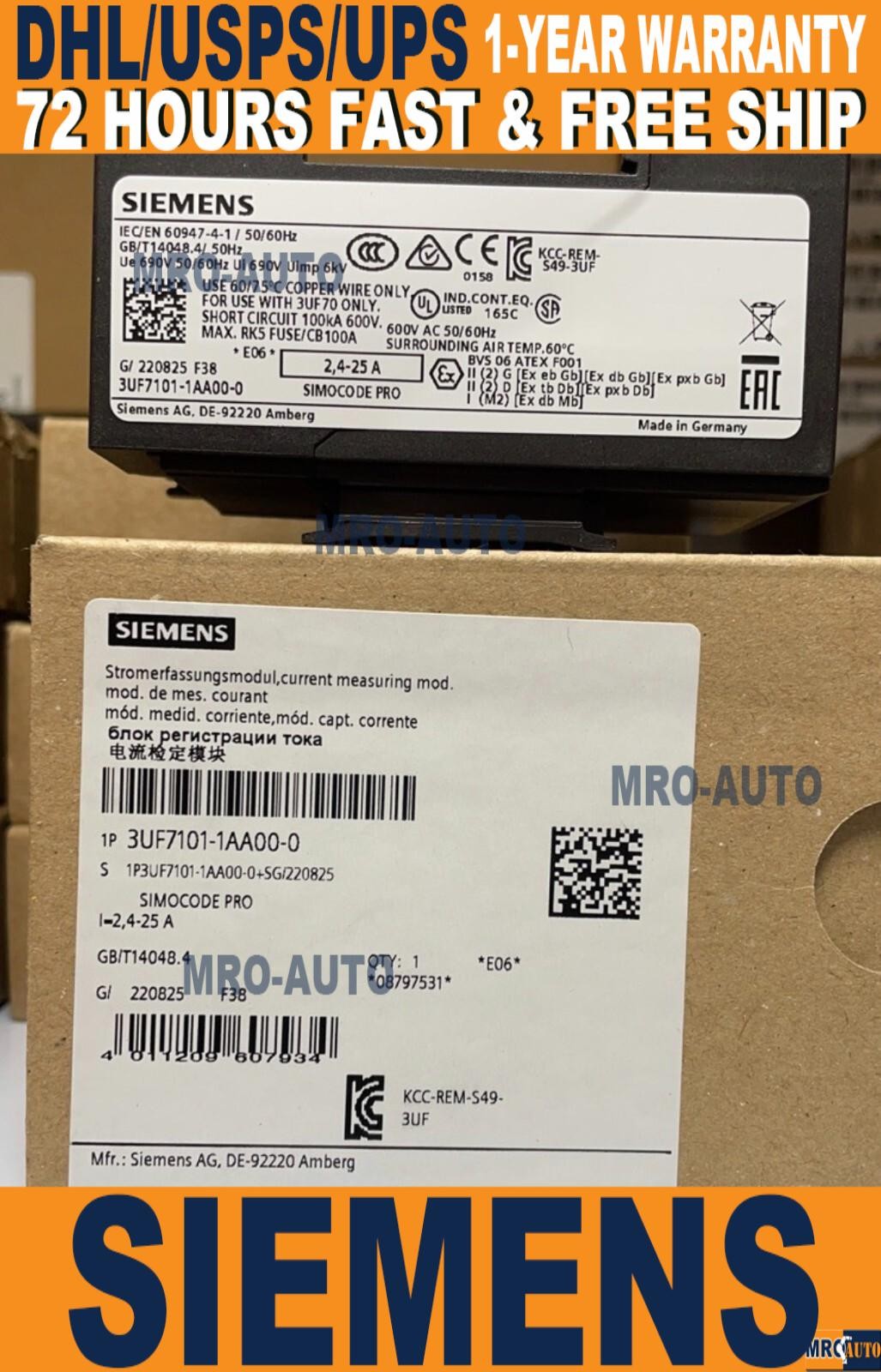 1pcs brand new Siemens 3UF7101-1AA00-0 Current Verification Module