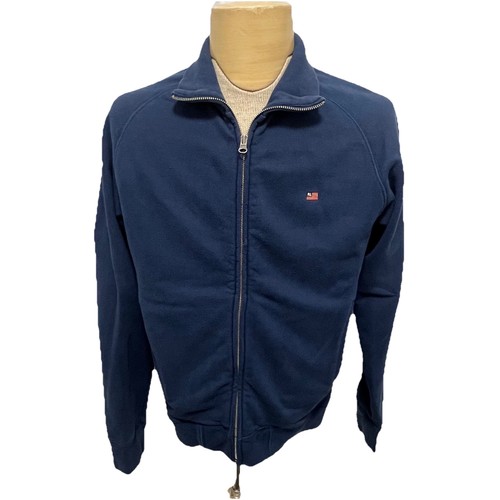 RALPH LAUREN Full-Zip Mock Neck Sweatshirt Jacket Men's XL Navy Blue Flag Logo - Picture 1 of 12