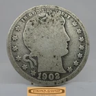 1902-O Barber Silver Quarter - #C55669NQ