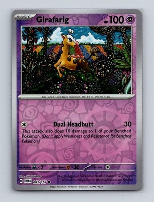 Girafarig 083 Pokemon Twilight Masquerade Shinji Kanda Reverse
