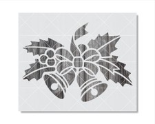 Christmas Bells Stencil, Reusable Template Painting, Crafts, Decorating 2529
