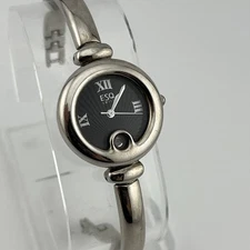 ESQ Swiss Watch Women 25mm Case 6" Silver Band 100536A- New Battery