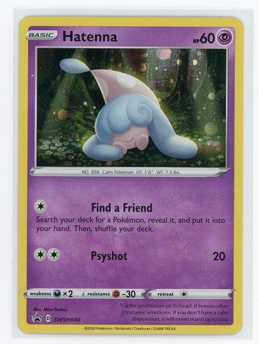 Pokemon TCG - Hatenna SWSH040 - Sword & Shield Promos - Holo