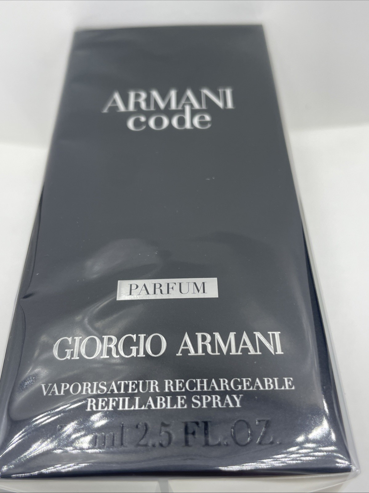 Armani Code Parfum by Giorgio Armani For Men 2.5 oz Parfum Spray Refillable NEW