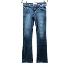 Abercrombie Kids Bootcut Jeans Girls 16 Blue Low Rise Stretch Medium Wash