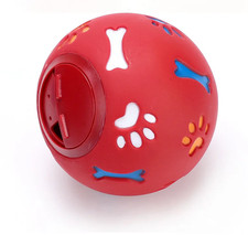 Slow Feeder Interactive Toy for Cats Dogs Leakproof Rubber Chew Ball Training Pl