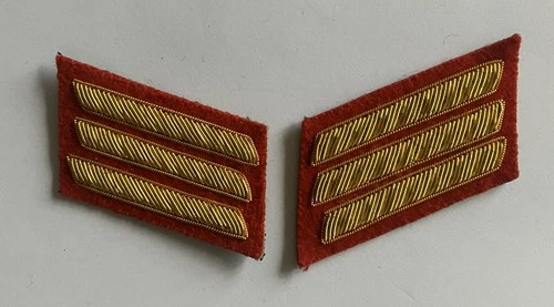 US Civil War Confederate Captain Artillery bullion rank badges