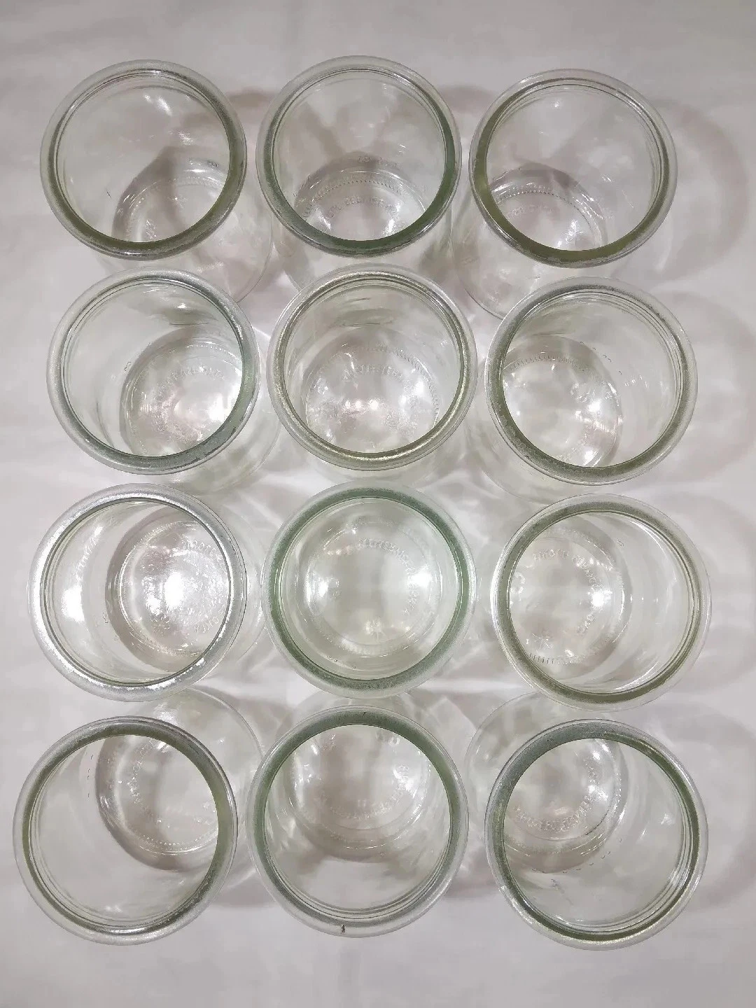 12 Oui Yogurt Jars 5oz. Glass DIY Crafts Candles Organization Storage Clean