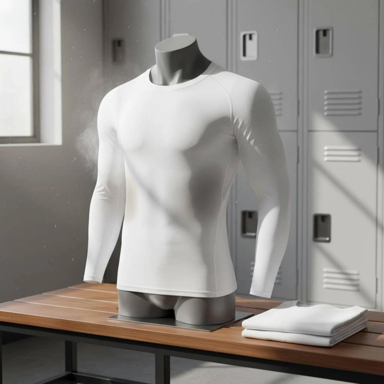 Men's Long Sleeve Compression Shirt Sweat-Wicking for Running, Fitness,