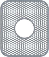 Sink Mat, 13.58''x 11.6'' Sink Protectors for Kitchen Sink with Center Drain,