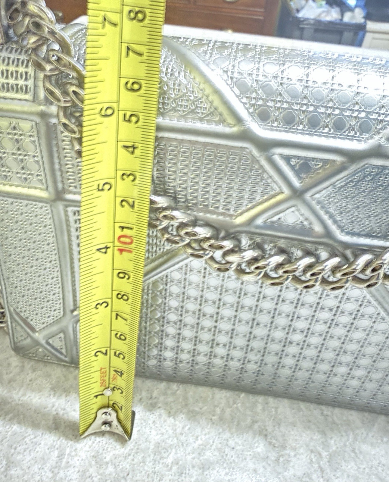 Beautiful  Authentic Dior Diorama Medium Silver M… - image 22