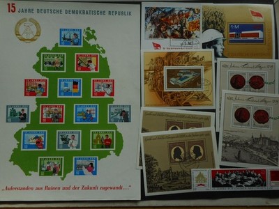 100 Stck. Blöcke /Zusammendrucke DDR postfrisch/gestempelt       (12)