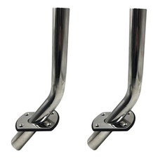 MARINE CITY 304 Stainless Steel Flush Mount Outrigger Pole Rod Holder Kit 2 Pcs