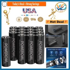 Rechargeable AA Batteries 2800mAh Pack of 16 NiMH Low Self Discharge 2.42 per gallon