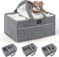 Diaper Caddy Organizer - Portable Baby Diaper Caddy with Handle, Large Nursery O