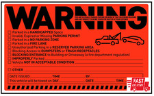50 Parking Violation Stickers Notice Parking Violation Stickers Tow Stickers for
