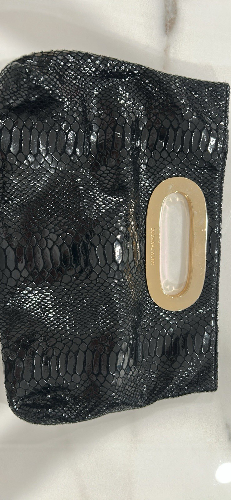 Michael Kors Moxley Black Python Effect Leather B… - image 6