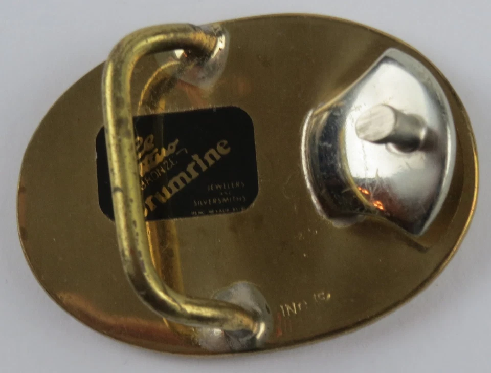 De Colección El Arturo Crumrine Cinturón Hebilla Bronce Tono Dorado Floral Adornado Vaquero Occidental Foto 2 de 3