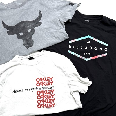 Lot Of 3! Oakley Billabong Under Armour Project Rock Bull Mens S/M T Shirts