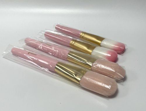 Too Faced Pink & Gold Flatbuki Blush Bronzer Powder Brush NEW Lot 4