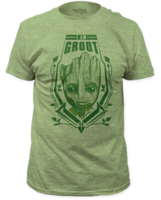 Guardians of the Galaxy I Am Groot Head Shot Green T-Shirt Marvel NEW  UNWORN
