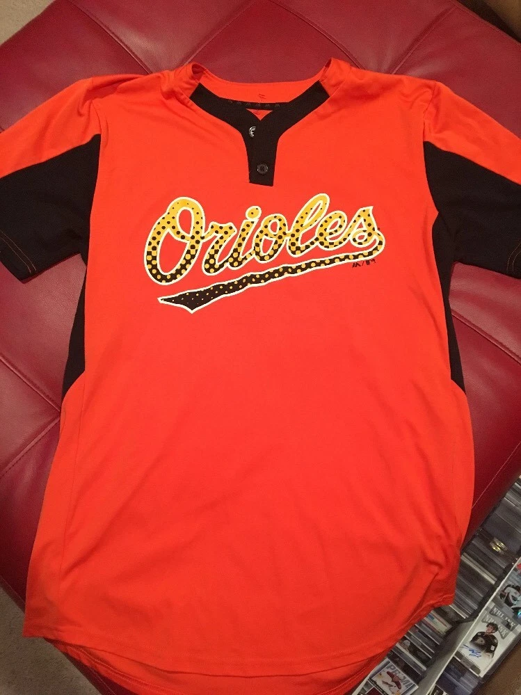 BALTIMORE ORIOLES BASEBALL JERSEY SIZE MEDIUM YOUTH MAJESTIC AA5