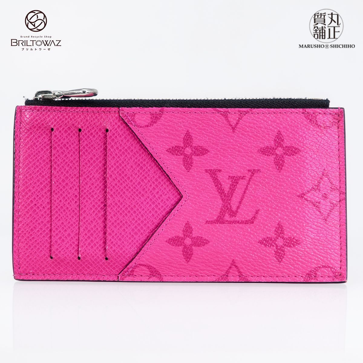 Louis Vuitton Taigarama Monogram Fuchsia Pink Coin Card