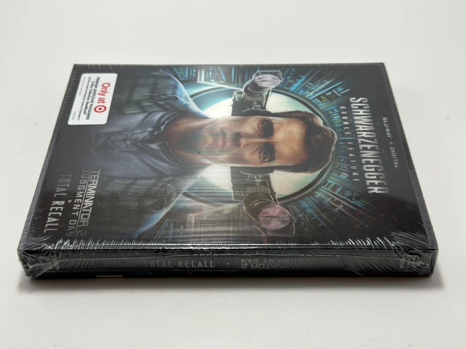 SCHWARZENEGGER DBL FEATURE - TERMINATOR 2 JUDGEMENT DAY ☆ TOTAL RECALL STEELBOOK - Image 4 of 4