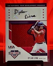 2019 Panini USA Baseball Stars & Stripes Silhouettes Dylan Lina Auto Patch /60 
