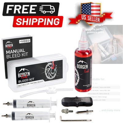 Complete Mountain Bike Brake Bleed Kit with 100ml Mineral Oil - Made in Germany